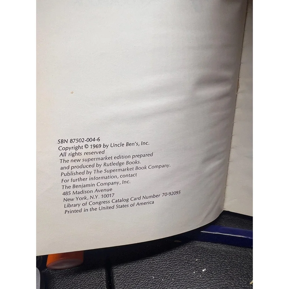 The Magic of Rice, Uncle Bens vintage Cookbook 1969‎